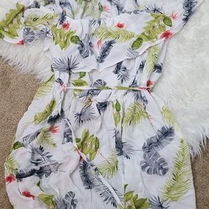 Forever 21 Plus Crinkle Off the Shoulder Romper